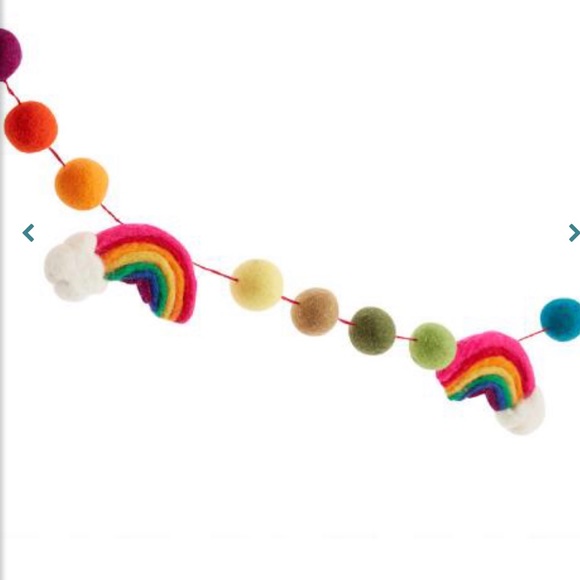 World Market Felt Rainbow And Pom Pom Garland - Picture 10 of 10